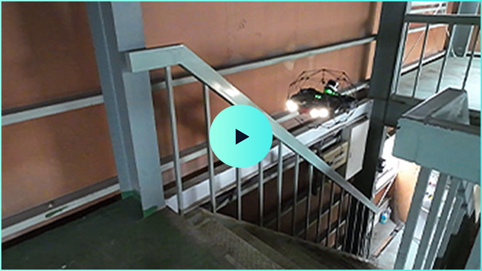 SLAM技術による安定飛行